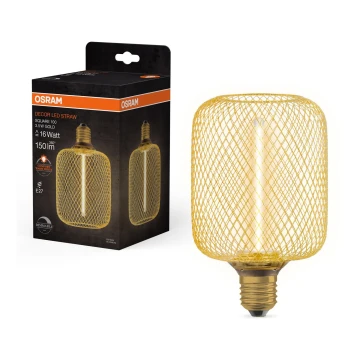 LED Dimmelhető izzó DECOR FILAMENT E27/3,5W/230V 1800K arany - Osram