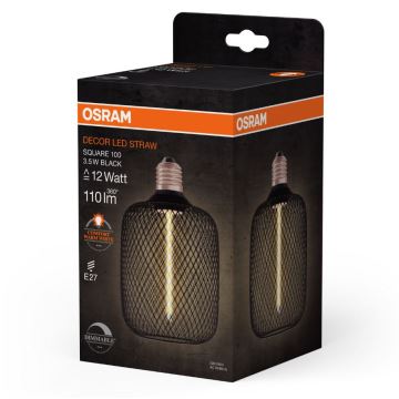 LED Dimmelhető izzó DECOR FILAMENT E27/3,5W/230V 1800K fekete - Osram