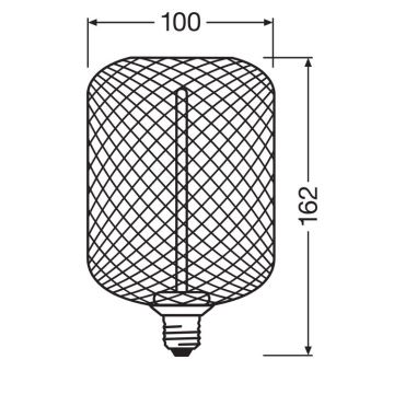 LED Dimmelhető izzó DECOR FILAMENT E27/3,5W/230V 1800K fekete - Osram