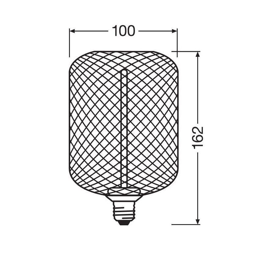 LED Dimmelhető izzó DECOR FILAMENT E27/3,5W/230V 1800K fekete - Osram