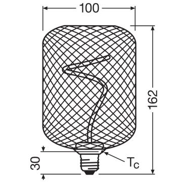 LED Dimmelhető izzó DECOR FILAMENT E27/3,5W/230V 1800K fekete - Osram