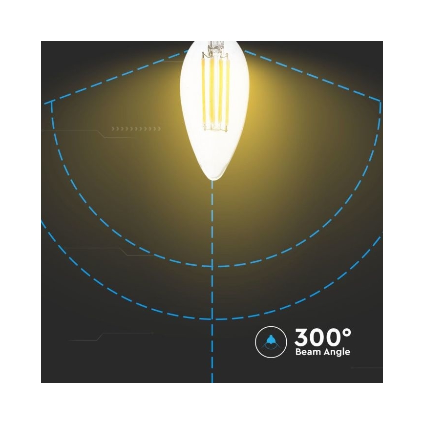 LED Dimmelhető izzó FILAMENT E14/4W/230V 3000K