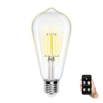 LED Dimmelhető izzó FILAMENT ST64 E27/6W/230V 2700-6500K Wi-Fi - Aigostar