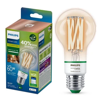 LED Dimmelhető izzó Philips A60 E27/4,3W/230V 2700-4000K CRI 90 Wi-Fi