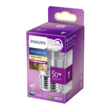 LED Dimmelhető izzó Philips E27/6W/230V 2700K