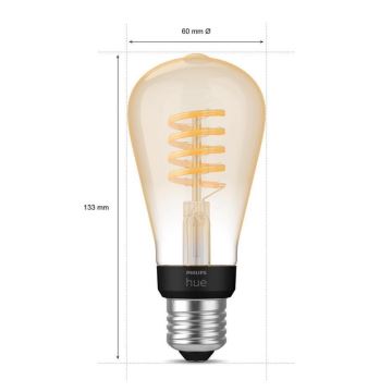 LED Dimmelhető izzó Philips Hue WHITE AMBIANCE ST64 E27/7W/230V 2200-4500K