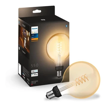 LED Dimmelhető izzó Philips Hue WHITE FILAMENT G125 E27/7W/230V 2100K