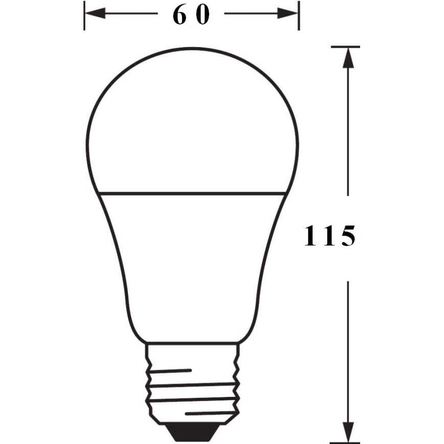 LED Dimmelhető izzó SMART + E27/9,5W/230V 2700K Wi-Fi - Ledvance