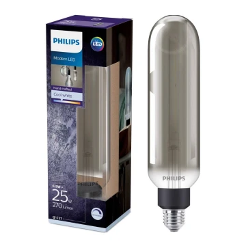 LED Dimmelhető izzó SMOKY VINTAGE Philips T65 E27/6,5W/230V 4000K