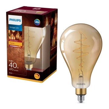 LED Dimmelhető izzó VINTAGE Philips A160 E27/6,5W/230V 2000K