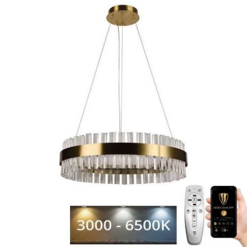 LED Dimmelhető kristály csillár zsinóron LED/40W/230V 3000-6500K + távirányítás