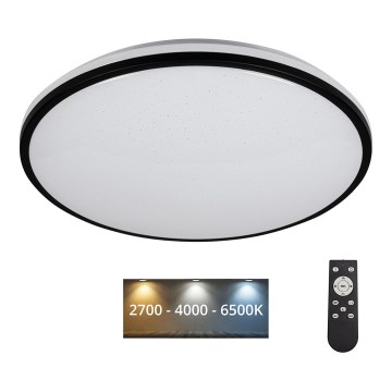 LED Dimmelhető mennyezeti lámpa ARVOS LED/37W/230V fekete + távirányítás