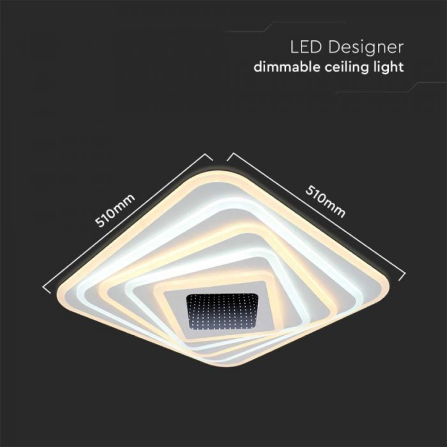 LED Dimmelhető mennyezeti lámpa LED/150W/230V 3000-6500K + távirányítás