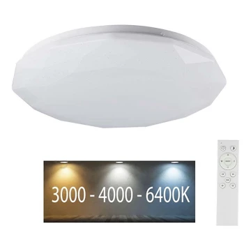 LED Dimmelhető mennyezeti lámpa LED/40W/230V 3000K/4000K/6500K + távirányító