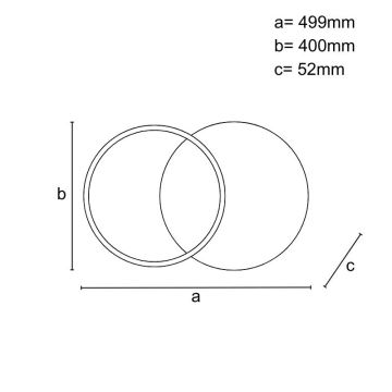 LED Dimmelhető mennyezeti lámpa LED/60W/230V 3000-6500K + távirányítás