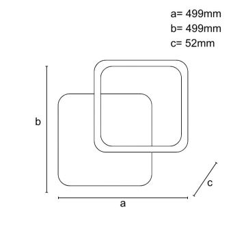 LED Dimmelhető mennyezeti lámpa LED/60W/230V 3000-6500K + távirányítás