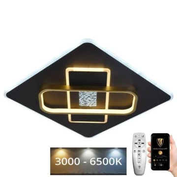 LED Dimmelhető mennyezeti lámpa LED/90W/230V 3000-6500K fekete + távirányítás