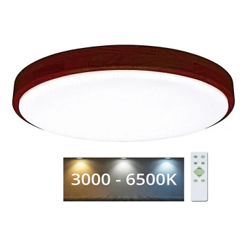 LED Dimmelhető mennyezeti lámpa LENA LED/60W/230V 3000-6500K tölgy + távirányítás