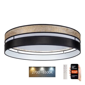 LED Dimmelhető mennyezeti lámpa LIMA LED/36W/230V 2700-6500K Wi-Fi Tuya + távirányító arany/fekete