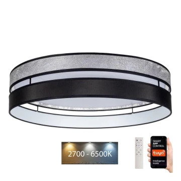 LED Dimmelhető mennyezeti lámpa LIMA LED/36W/230V 2700-6500K Wi-Fi Tuya + távirányító fekete/ezüst