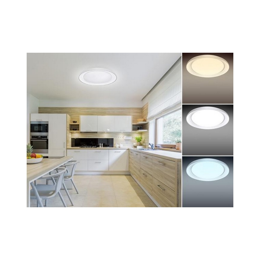 LED Dimmelhető mennyezeti lámpa OPAL LED/24W/230V + távirányítás