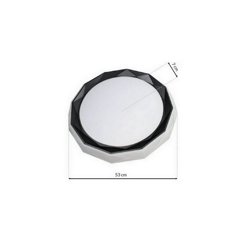LED Dimmelhető mennyezeti lámpa OSCAR LED/45W/230V 3000-6000K fekete + távirányítás