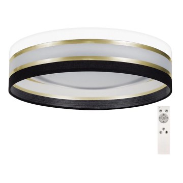 LED Dimmelhető mennyezeti lámpa SMART CORAL GOLD LED/24W/230V fekete/fehér + távirányító