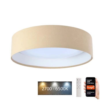 LED Dimmelhető mennyezeti lámpa SMART GALAXY LED/24W/230V á. 45 cm 2700-6500K Wi-Fi Tuya bézs/fehér + távirányító