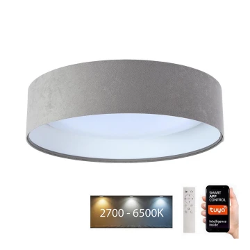 LED Dimmelhető mennyezeti lámpa SMART GALAXY LED/24W/230V á. 45 cm 2700-6500K Wi-Fi Tuya szürke/fehér + távirányító