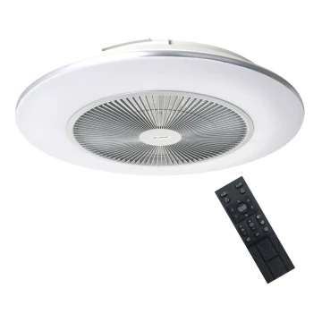 LED Dimmelhető mennyezeti lámpa ventilátorral ARIA LED/38W/230V 3000-6000K ezüst + távirányító