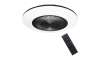 LED Dimmelhető mennyezeti lámpa ventilátorral ARIA LED/38W/230V fekete/fehér + távirányító