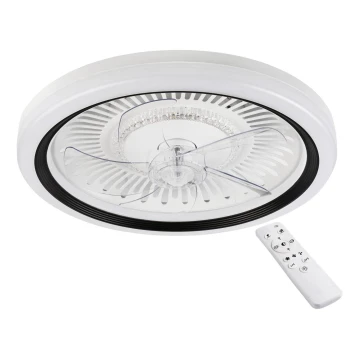 LED Dimmelhető mennyezeti lámpa ventilátorral GEMMA LED/37W/230V fehér + távirányítás