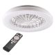 LED Dimmelhető mennyezeti lámpa ventilátorral LIBYA LED/48W/230V 3000-6500K fehér + távirányítás