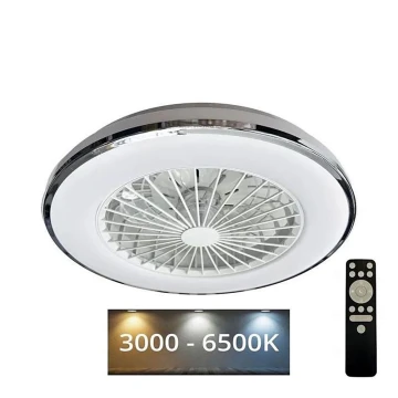 LED Dimmelhető mennyezeti lámpa ventilátorral OPAL LED/48W/230V 3000-6500K + távirányítás