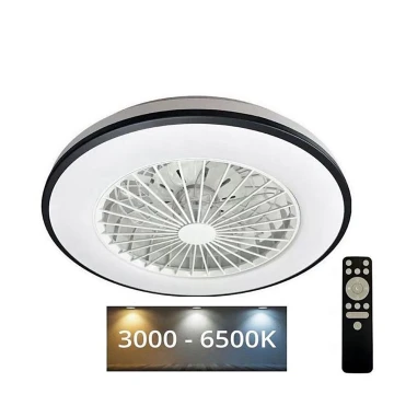 LED Dimmelhető mennyezeti lámpa ventilátorral OPAL LED/48W/230V 3000-6500K + távirányítás