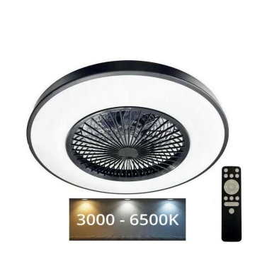 LED Dimmelhető mennyezeti lámpa ventilátorral OPAL LED/72W/230V 3000-6500 + távirányítás