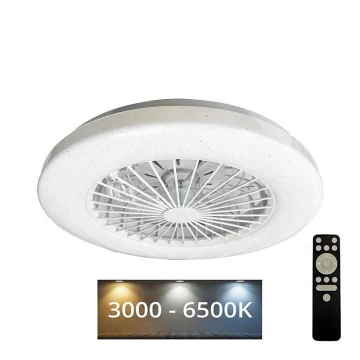 LED Dimmelhető mennyezeti lámpa ventilátorral STAR LED/48W/230V 3000-6500K + távirányítás