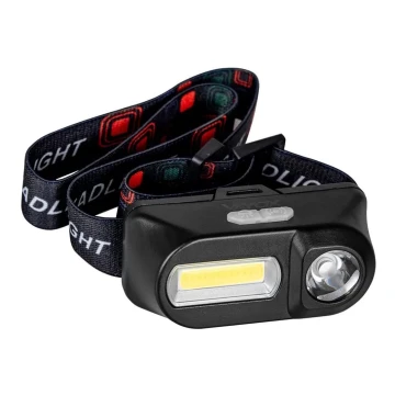 LED Dimmelhető rechargeable headlamp 2xLED/5V IP44 210 lm 4 h 2000 mAh