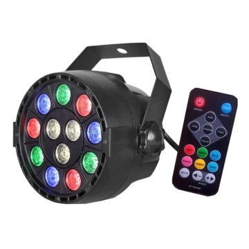 LED Disco reflektor LED/12W/230V többszínű + távirányító