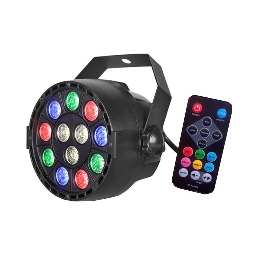 LED Disco reflektor LED/12W/230V többszínű + távirányító