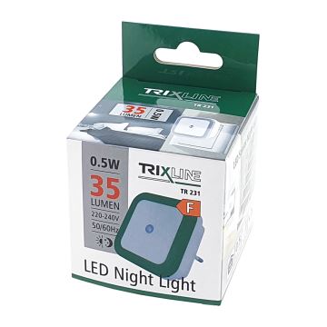 LED Éjjeli lámpa érzékelős LED/0,5W/230V zöld