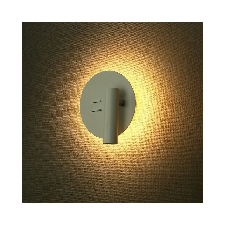 LED Fali lámpa LED/3W/230V + LED/6W/230V 3000K fehér