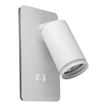 LED Fali spotlámpa PARIS 1xGU10/10W/230V + LED/6W/230V fehér