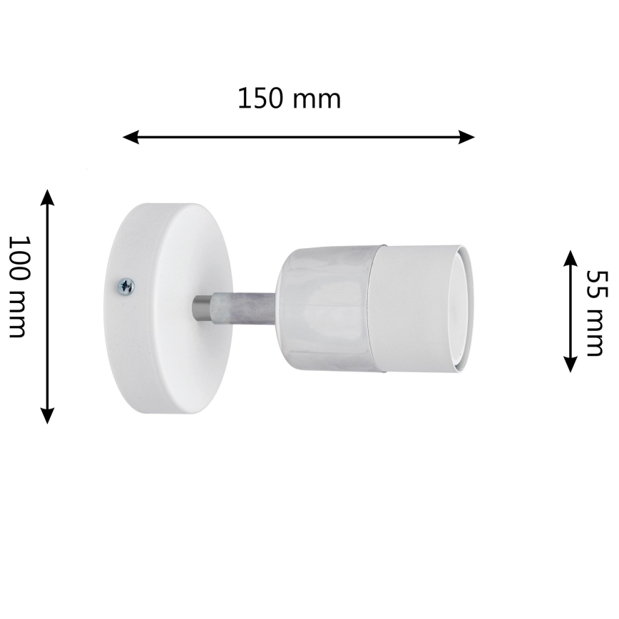 LED Fali spotlámpa TUBSSON 1xGU10/4,8W/230V fehér/fényes króm