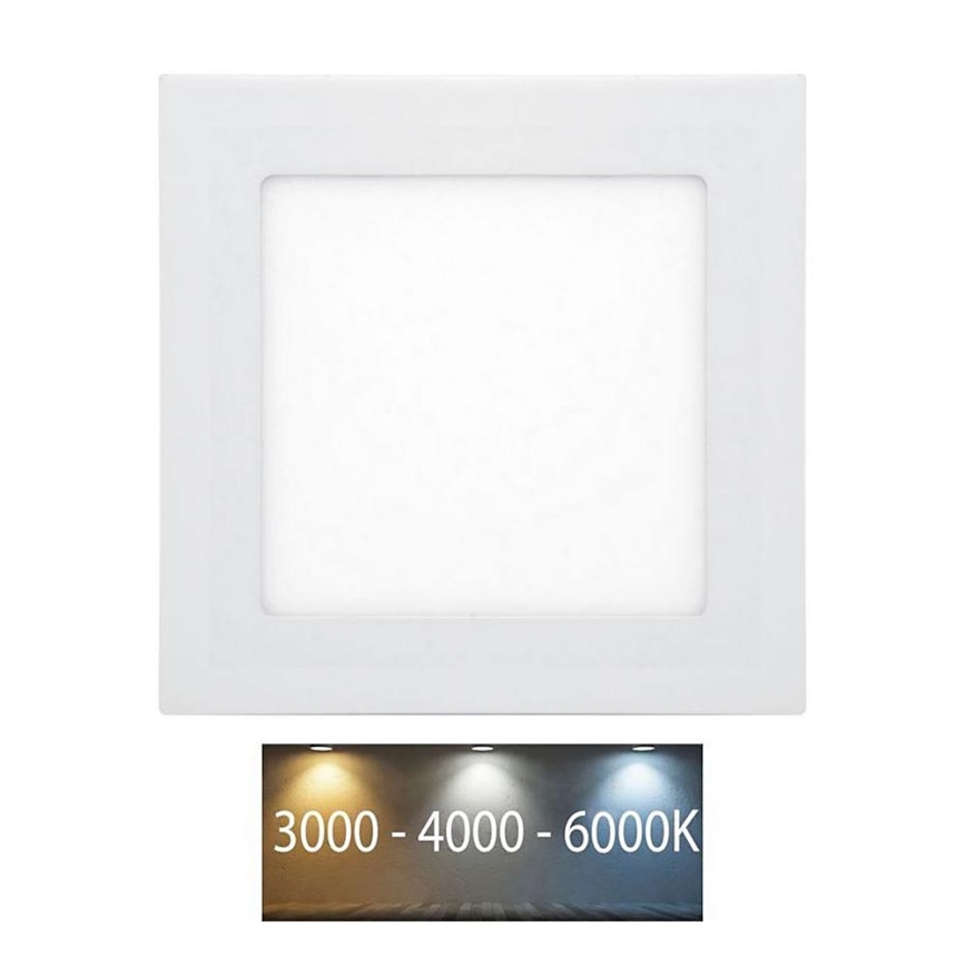 LED Fürdőszobai beépíthető lámpa RAFA LED/6W/230V 3000/4000/6000K 12x12 cm IP44 fehér