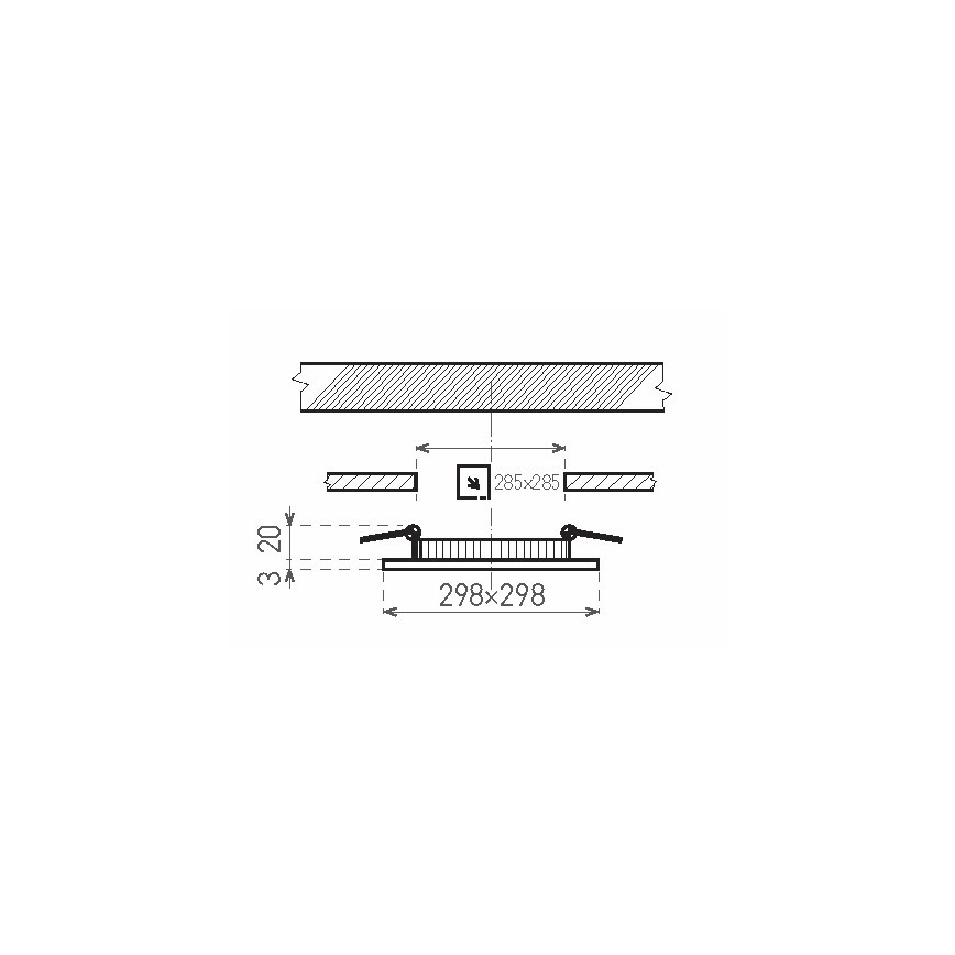 LED Fürdőszobai beépíthető lámpa VEGA LED/24W/230V 3800K IP44