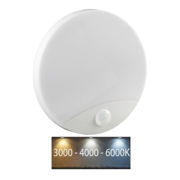 LED Fürdőszobai fali lámpa érzékelővel SAMSUNG CHIP LED/15W/230V 3000/4000/6000K IP44 fehér
