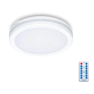 LED Fürdőszobai mennyezeti lámpa érzékelővel LED/12W/230V 3000/4000/6500K IP65 átm. 20 cm fehér + távirányítás