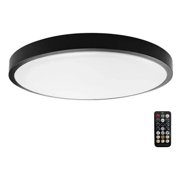 LED Fürdőszobai mennyezeti lámpa érzékelővel LED/18W/230V 4000K IP44 fekete + távirányítás