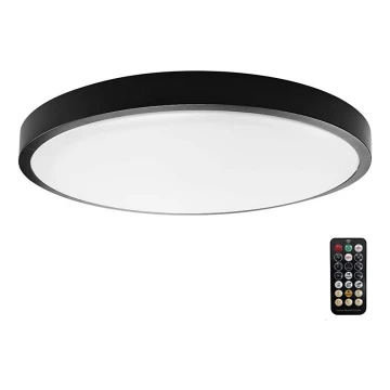 LED Fürdőszobai mennyezeti lámpa érzékelővel LED/24W/230V 4000K IP44 fekete + távirányítás